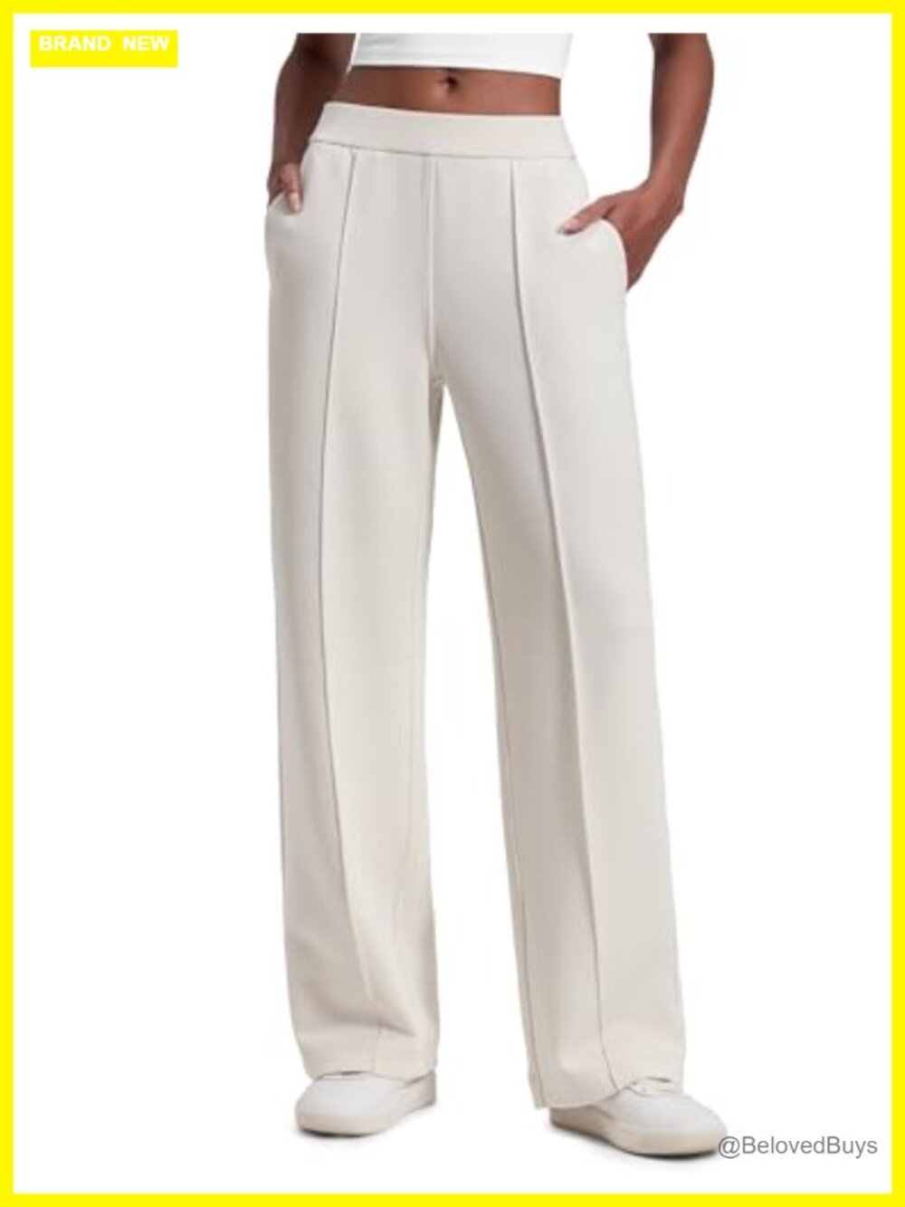 SoftAura Pintuck Straight Leg Sweatpants 30 Inseam Mid Rise Relaxed Fit
